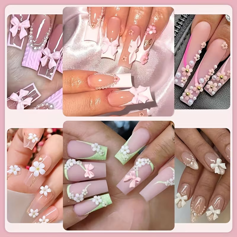 Chic 3D Bow & Pearl Nail Art Kit
