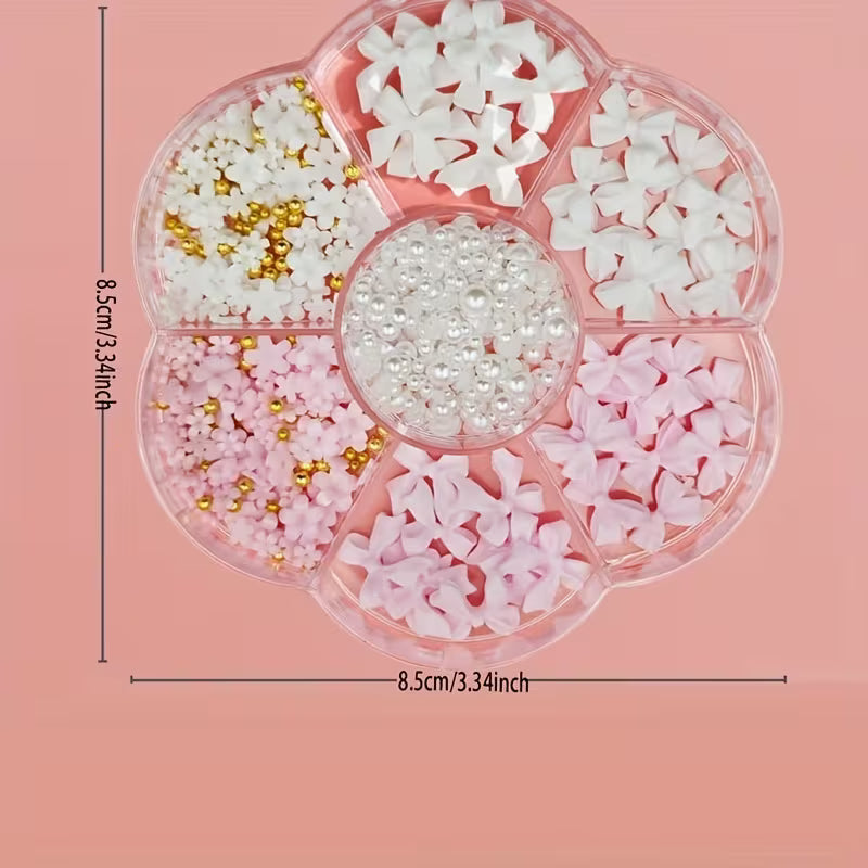 Chic 3D Bow & Pearl Nail Art Kit