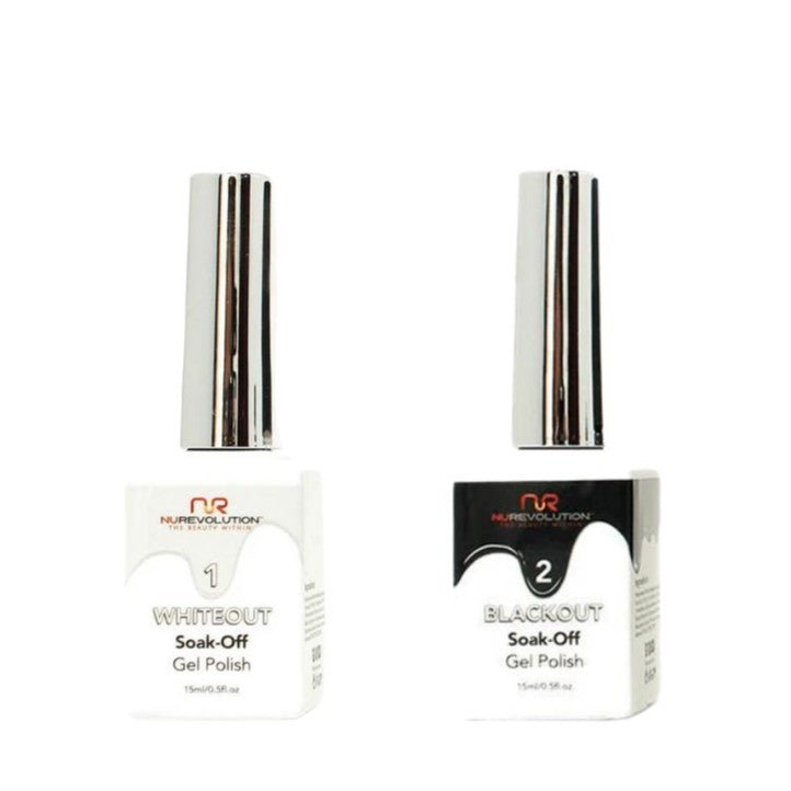 Black & White Bundle: Nurevolution Perfection Whiteout and Blackout (2 x 15ml) - EMOI SUPPLY