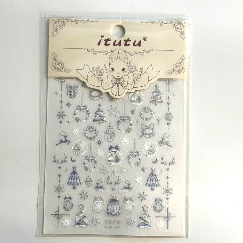 Christmas Nail Art Decal Stickers - EMOI SUPPLY