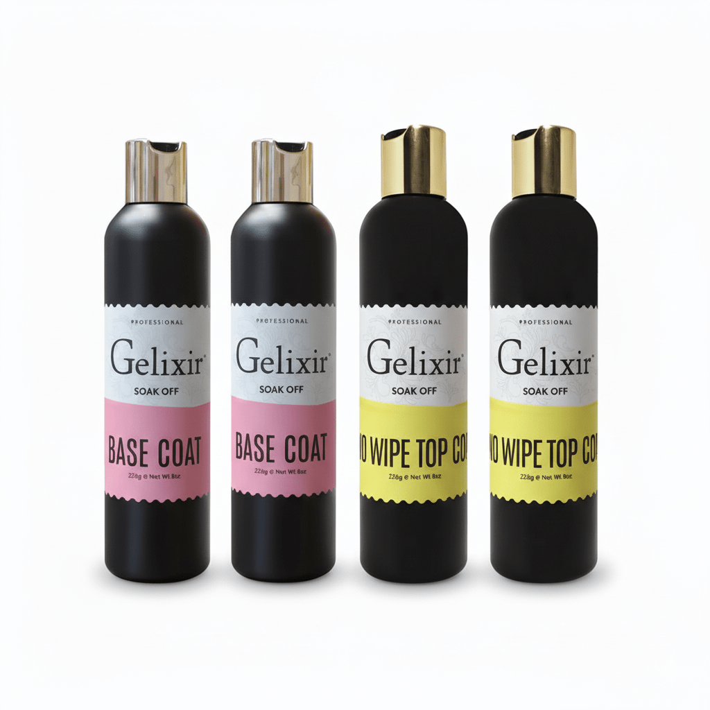 Gelixir Top & Base Coat - Pack of 4 - EMOI SUPPLY