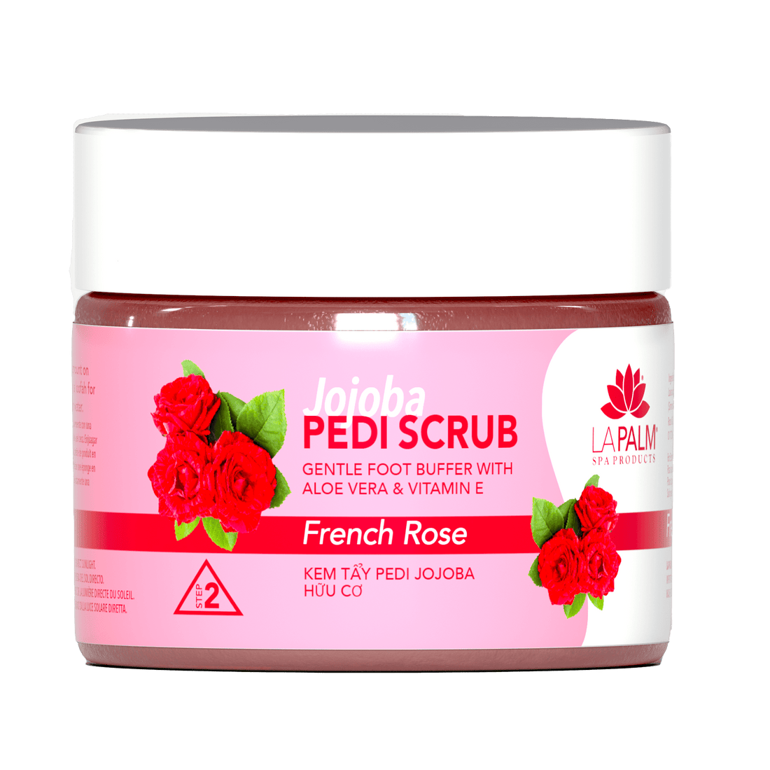 Jojoba Pedi Scrub French Rose by La Palm - EMOI SUPPLY