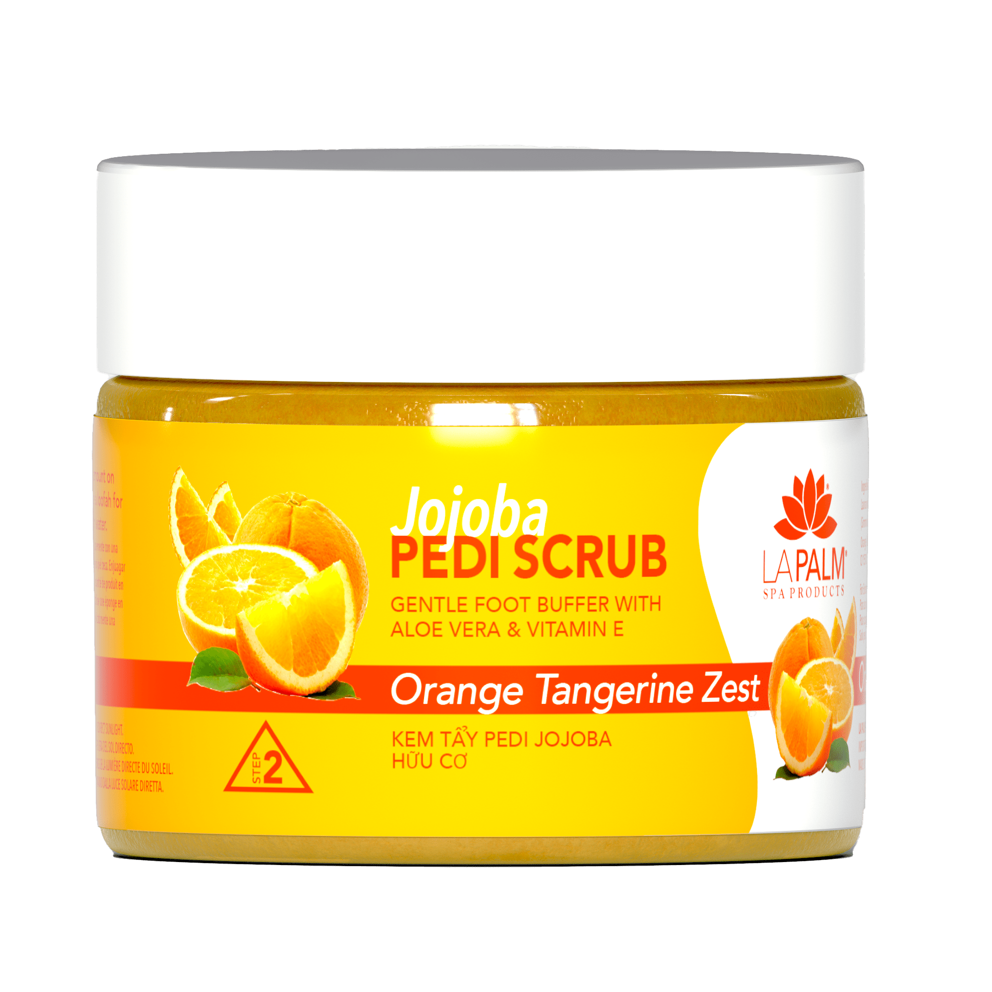 Jojoba Pedi Scrub Orange Tangerine Zest by La Palm - EMOI SUPPLY