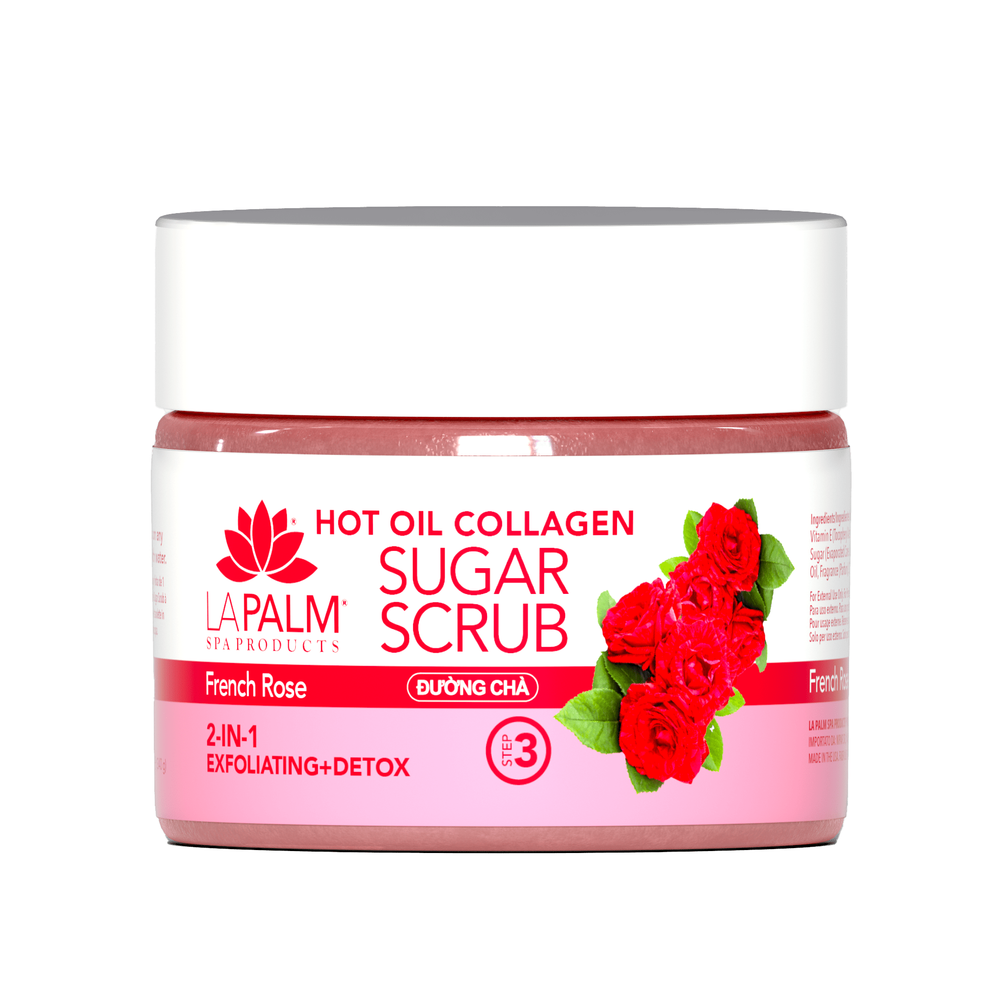 La Palm Hot Oil Sugar Scrub – French Rose - EMOI SUPPLY