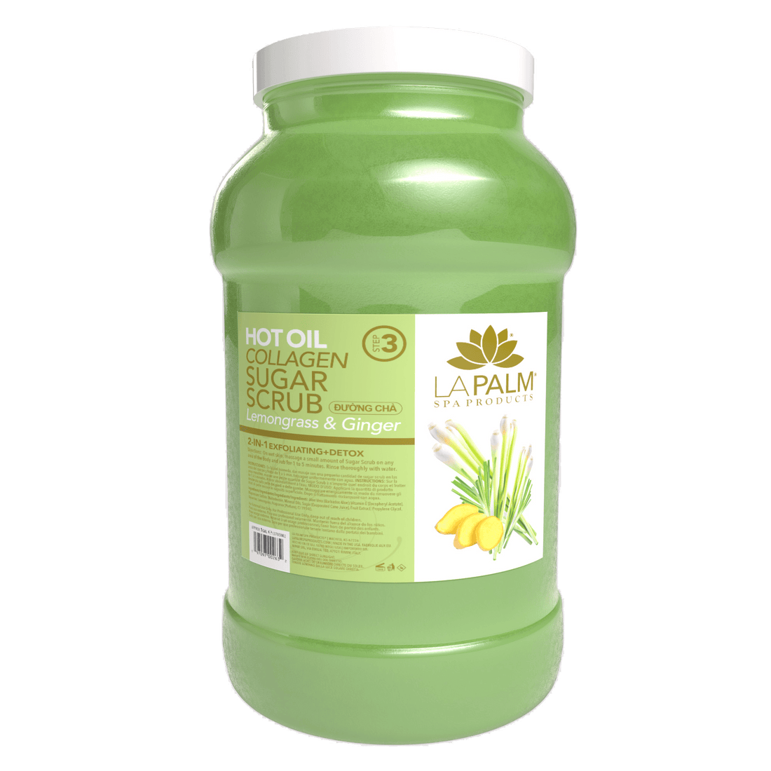 La Palm Hot Oil Sugar Scrub – Lemongrass & Ginger - EMOI SUPPLY