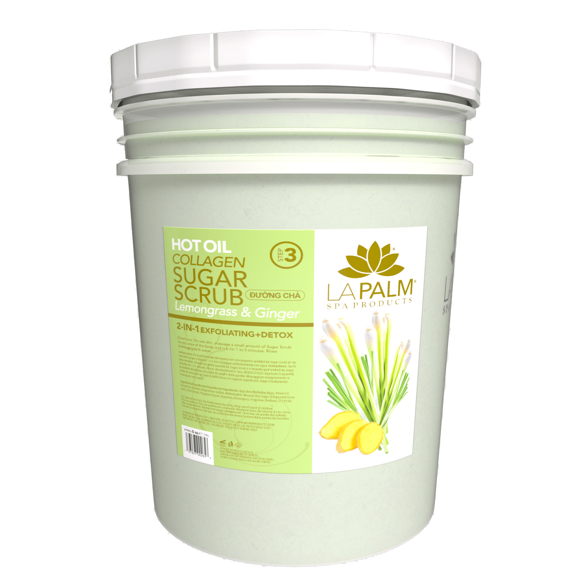 La Palm Hot Oil Sugar Scrub – Lemongrass & Ginger - EMOI SUPPLY