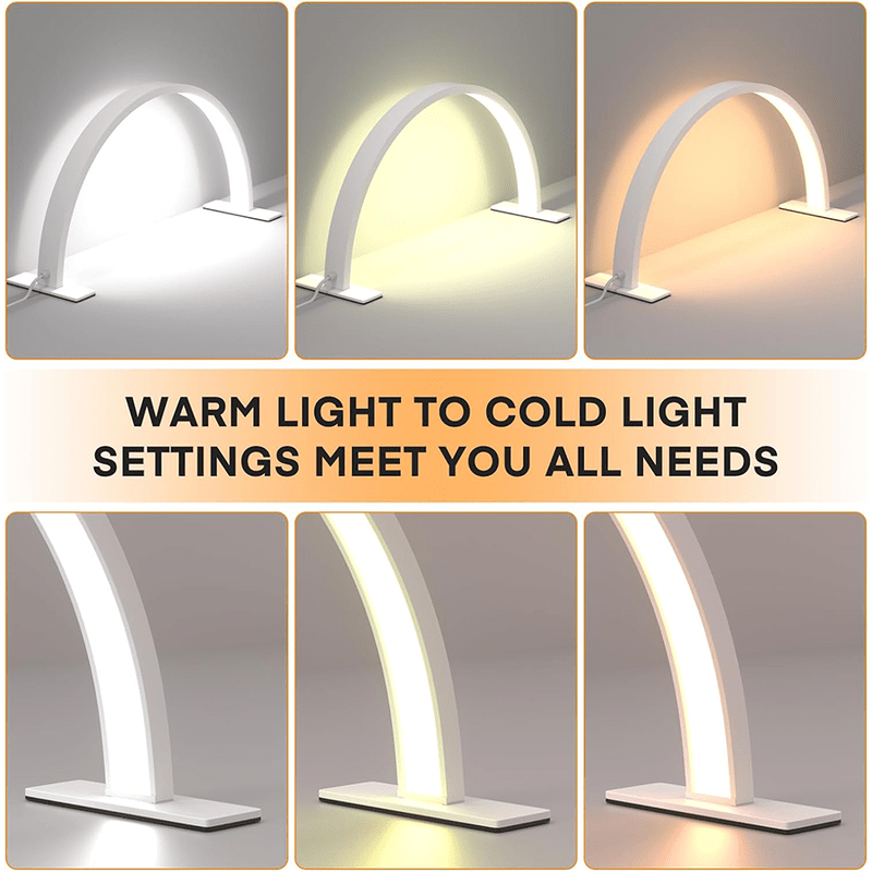 LED Half Moon Desk Lamp - White - EMOI SUPPLY