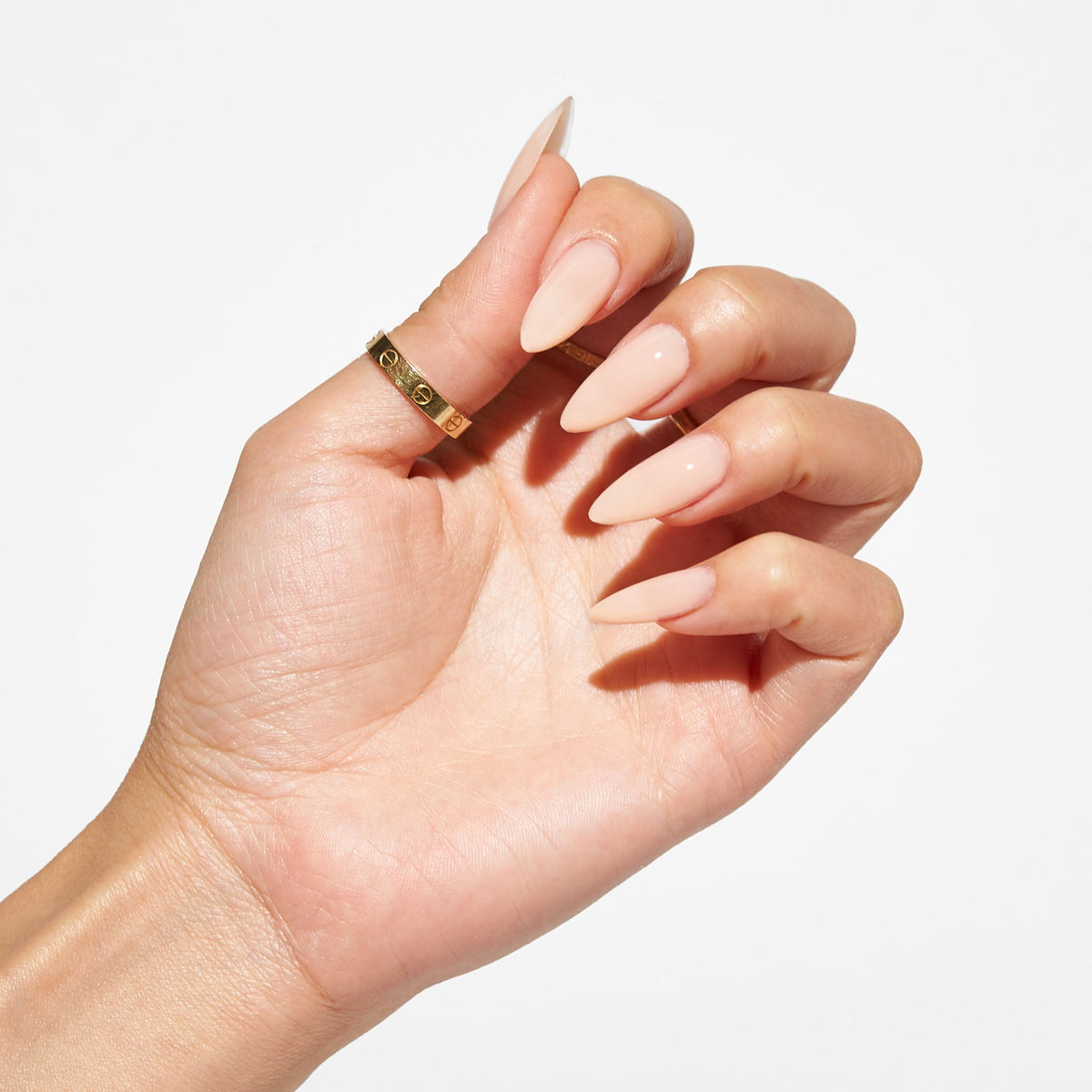 Notpolish Solo Gel SO328 Barely There light peach nude gel polish shown on nails