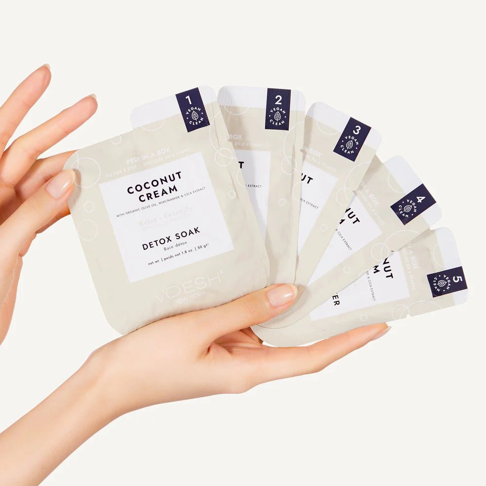 Pedi in a Box O2 Fizz 5 Step – Coconut Cream - EMOI SUPPLY