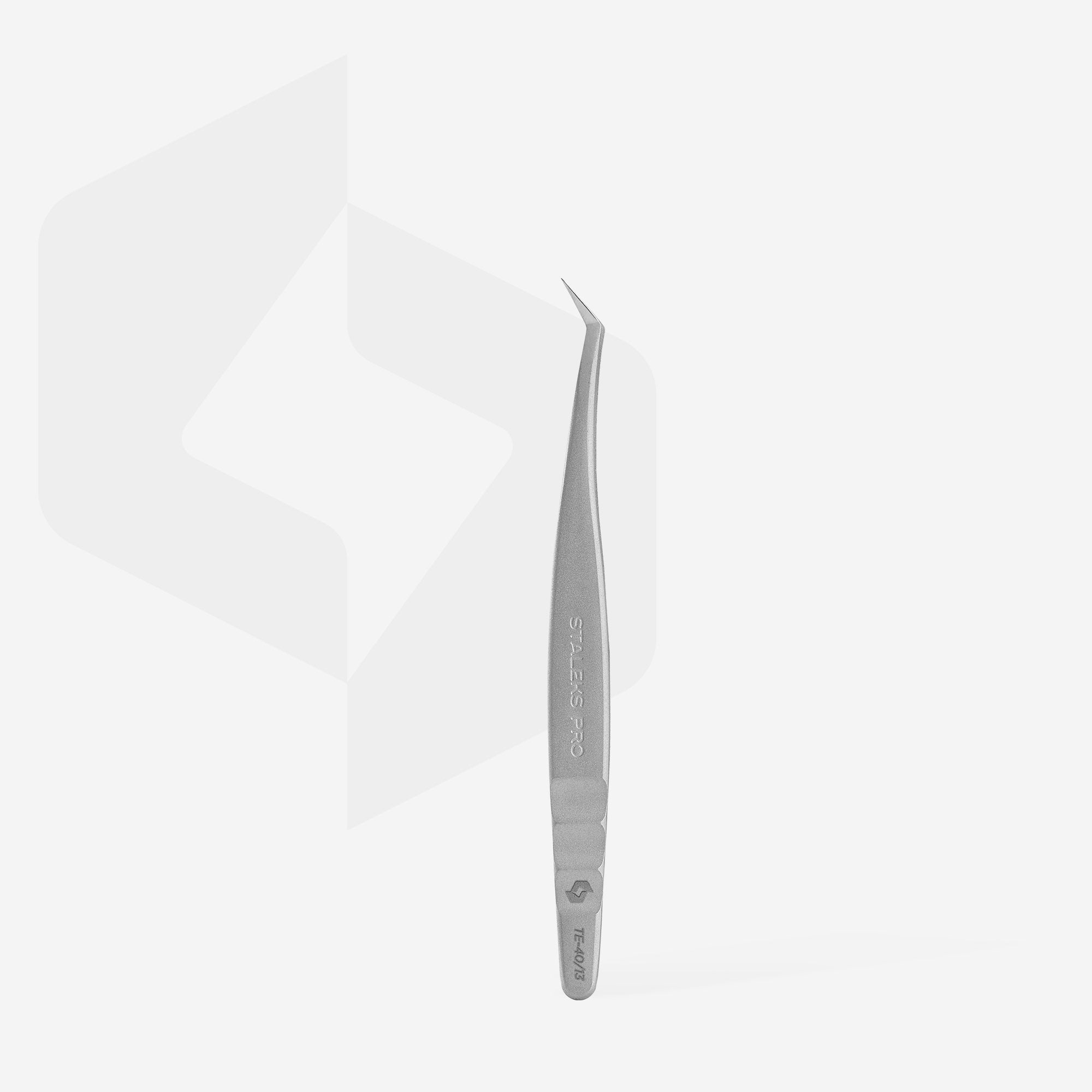 Professional eyelash tweezers EXPERT 40 TYPE 13 by Staleks - EMOI SUPPLY