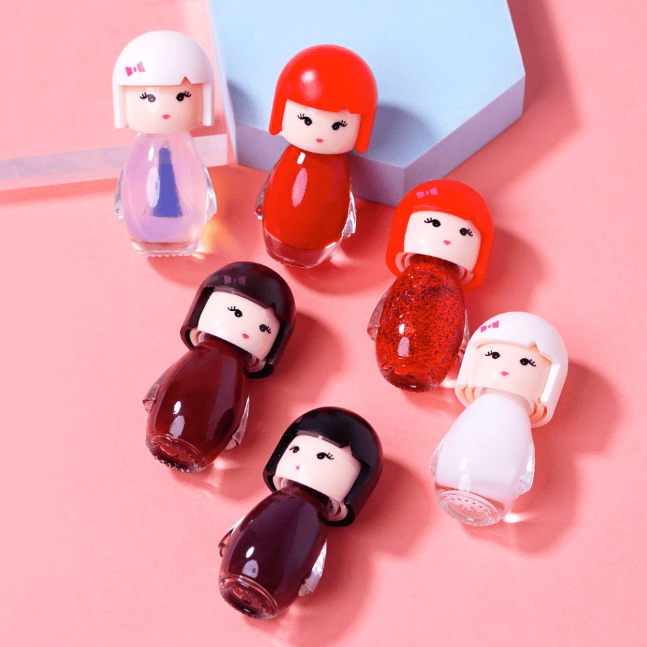 Risyal Water Based Nail Polish Cartoon Mini Dolls 5ml (pack of 6 pieces) - EMOI SUPPLY