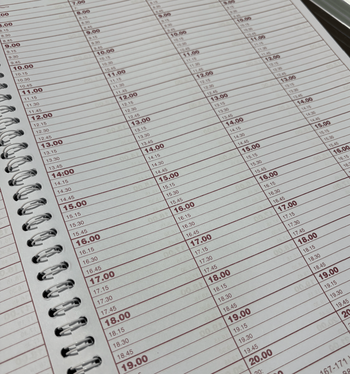 Salon Appointment Book – 4 or 6 Columns - EMOI SUPPLY