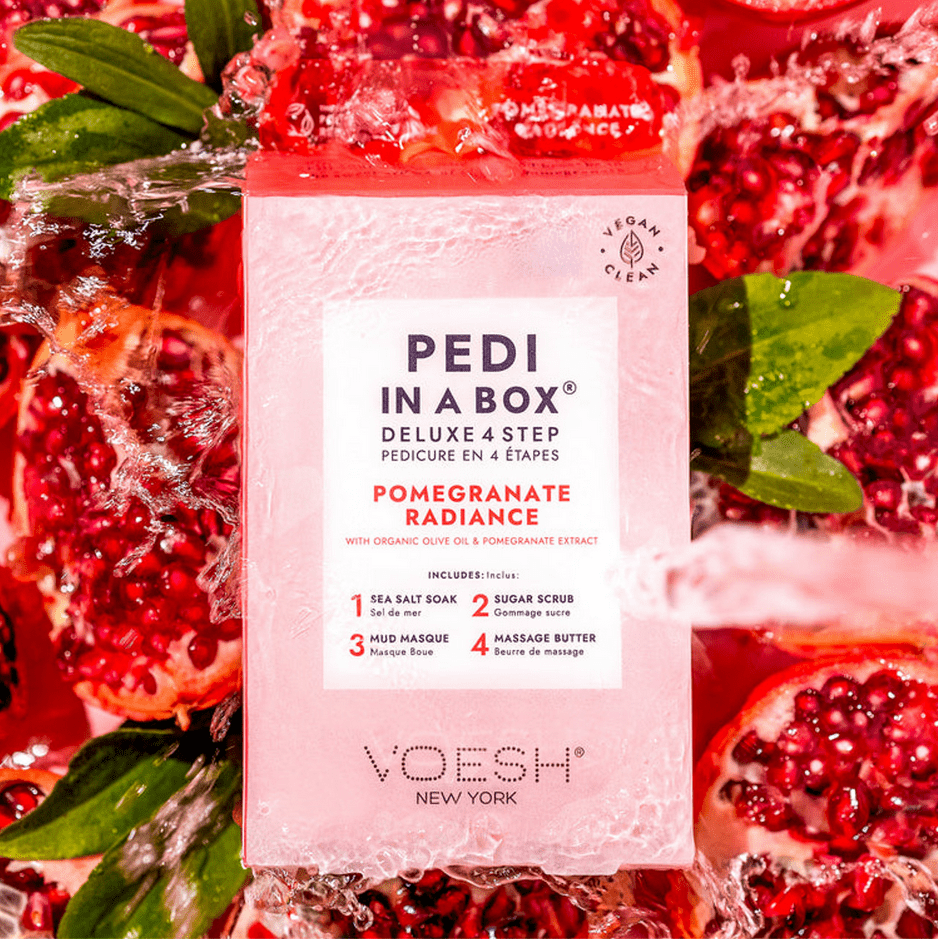 Voesh Pedi in a Box Deluxe 4 Step - Pomegranate Radiance - EMOI SUPPLY