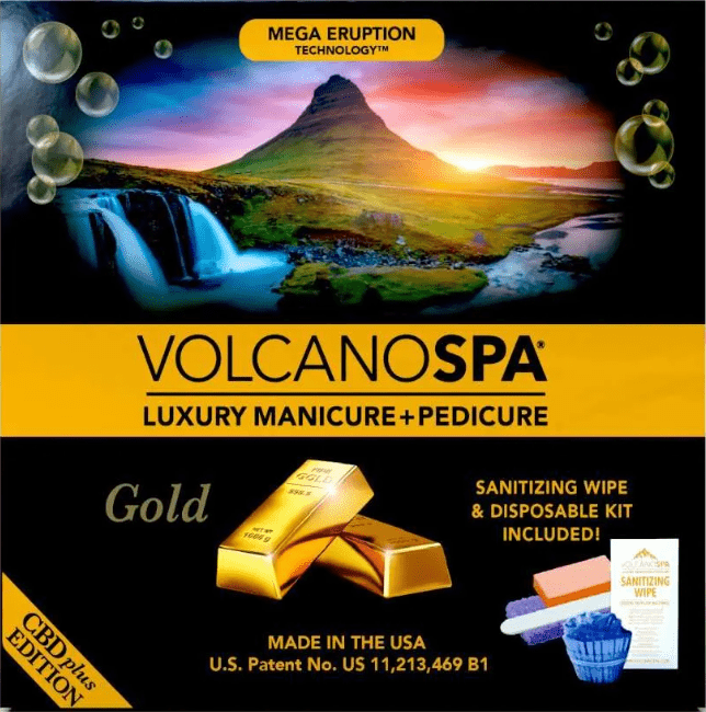 VolcanoSpa 10 Step Pedicure Kit Gold - EMOI SUPPLY