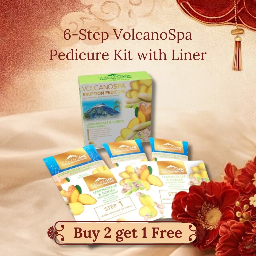 VolcanoSpa 6 Step Pedicure Kit with Liner - EMOI SUPPLY