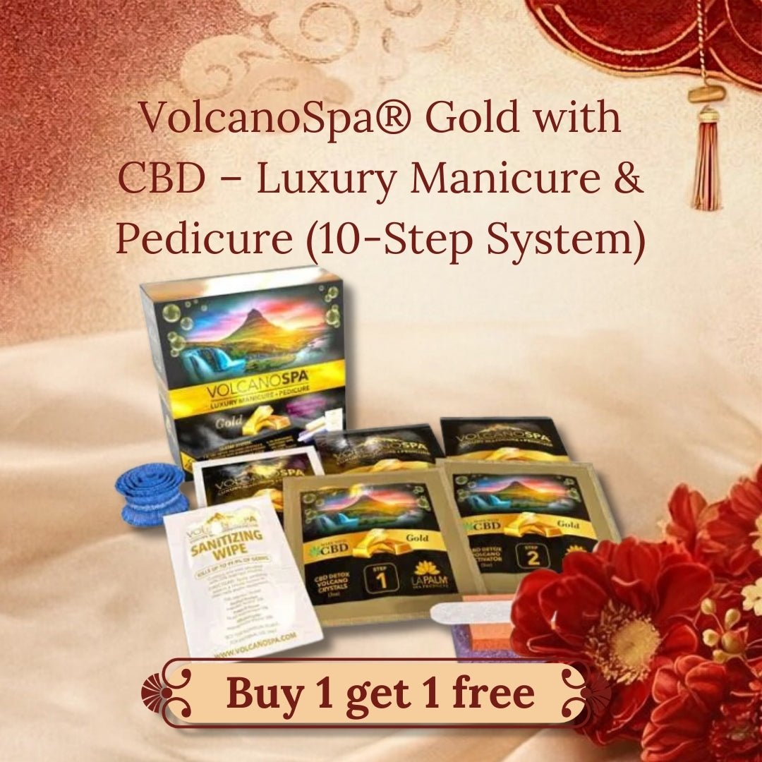 VolcanoSpa® Gold with CBD – Luxury Manicure & Pedicure (10 - Step System) - EMOI SUPPLY