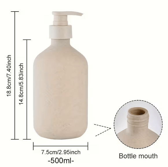 Wheat Straw Pump Dispenser Bottle - EMOI SUPPLY