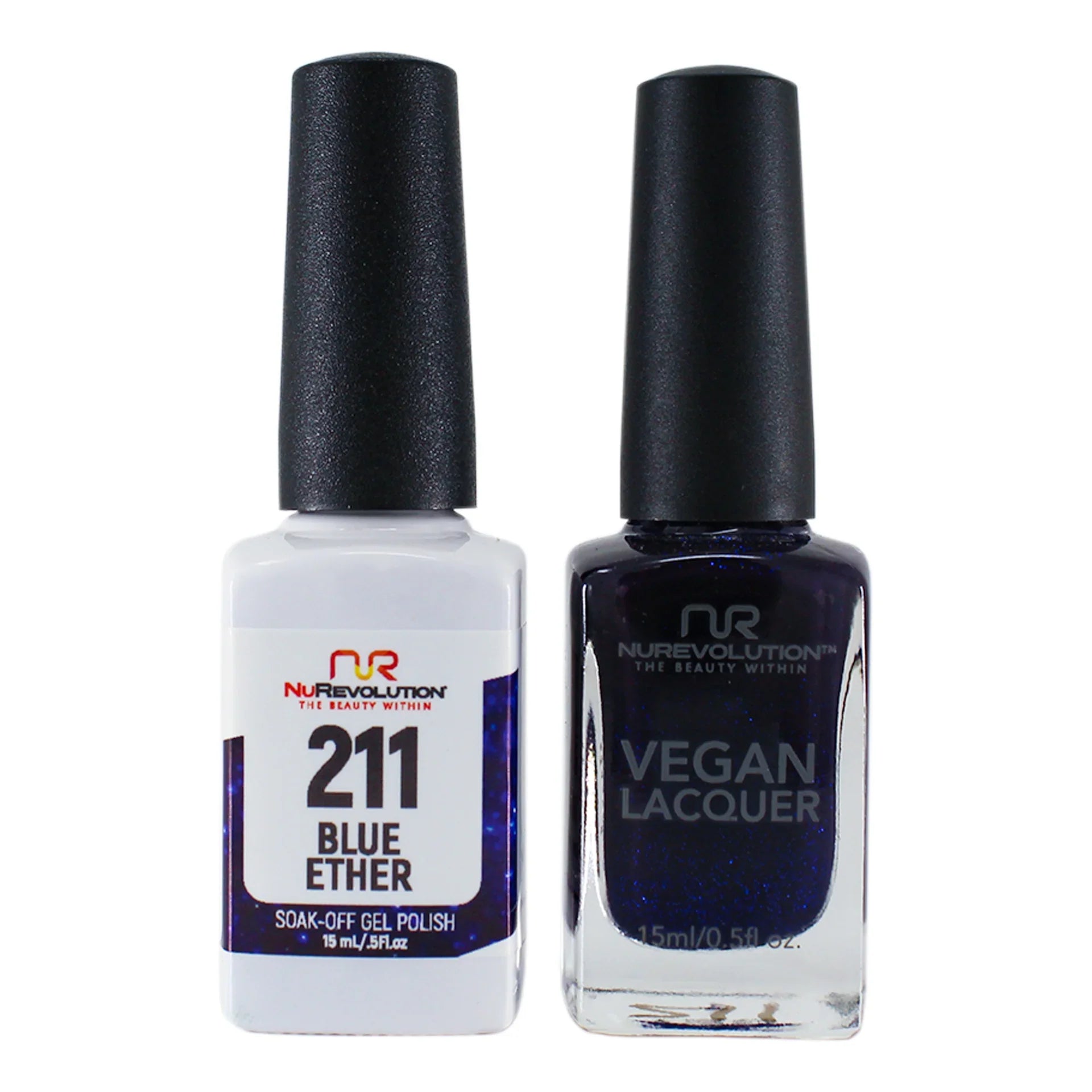 NuRevolution Trio Duo Gel & Lacquer 211 Blue Ether