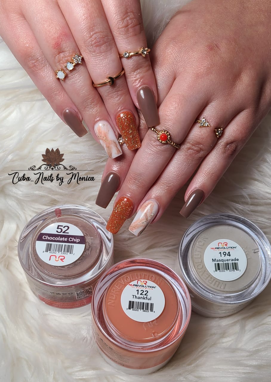 NuRevolution Trio Dip/Acrylic Powder 052 Chocolate Chip - EMOI SUPPLY