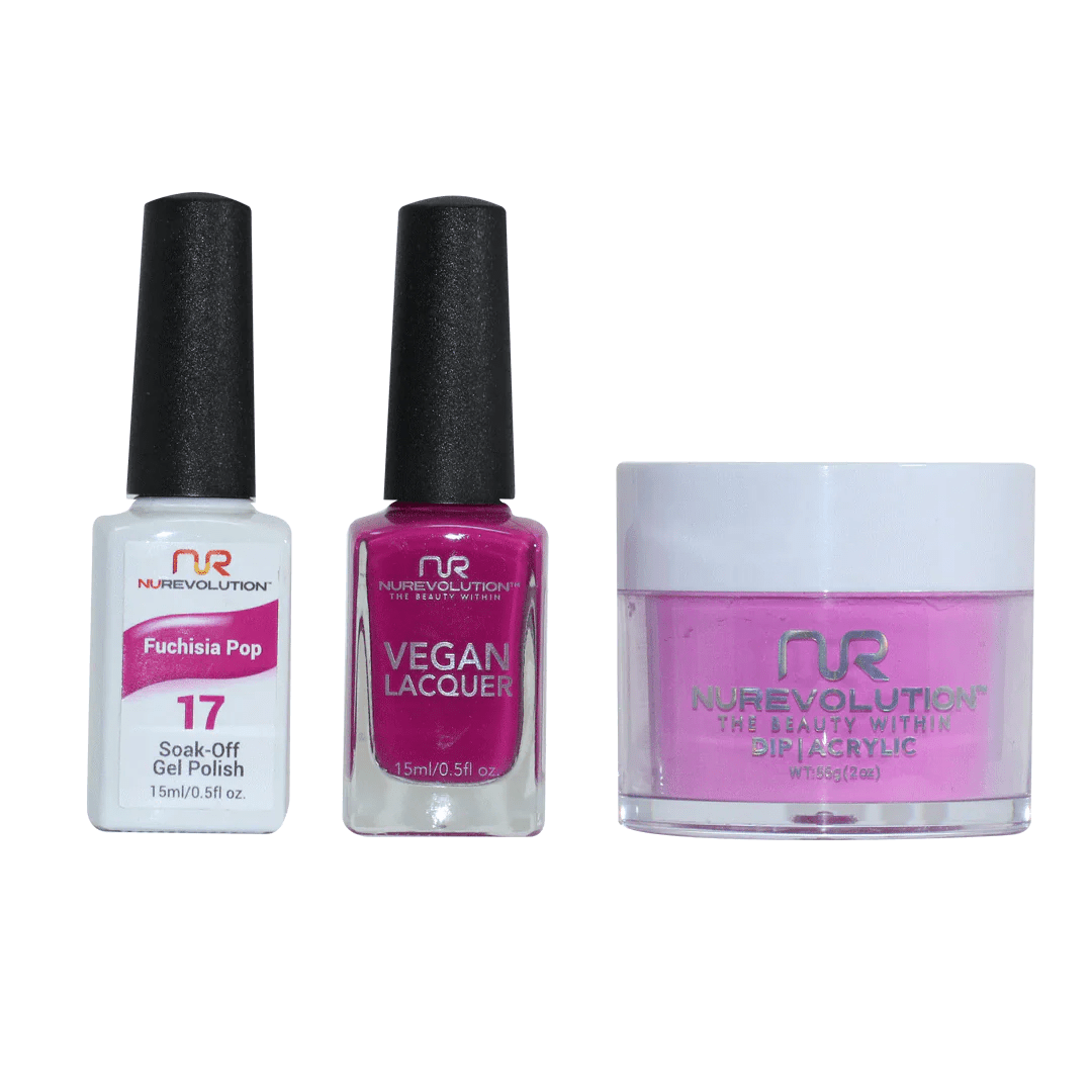 NuRevolution Trio set 017 Fuchsia Pop - EMOI SUPPLY