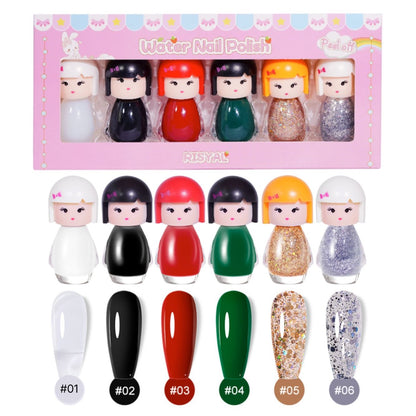 MANICROWN Water Based Nail Polish Mini Dolls 5ml (pack of 6 pieces)