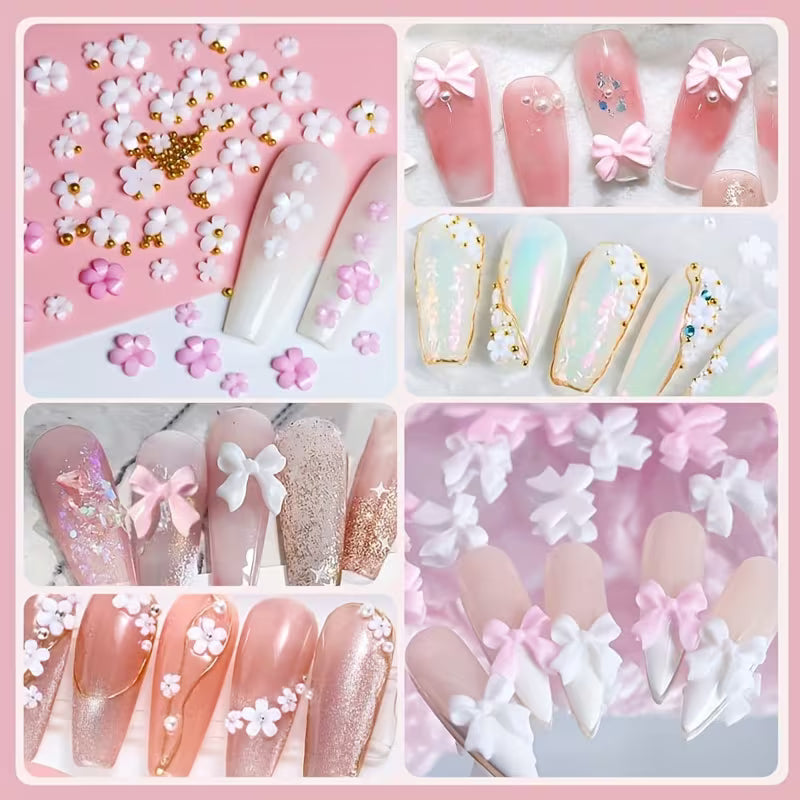 Chic 3D Bow &amp; Pearl Nail Art Kit