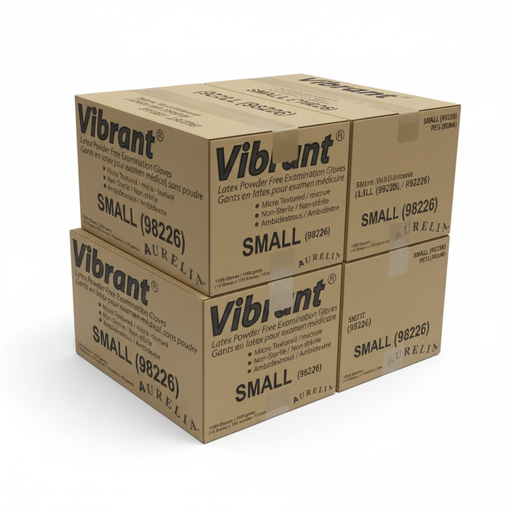 4 Boxes of Aurelia Vibrant Gloves Bundle