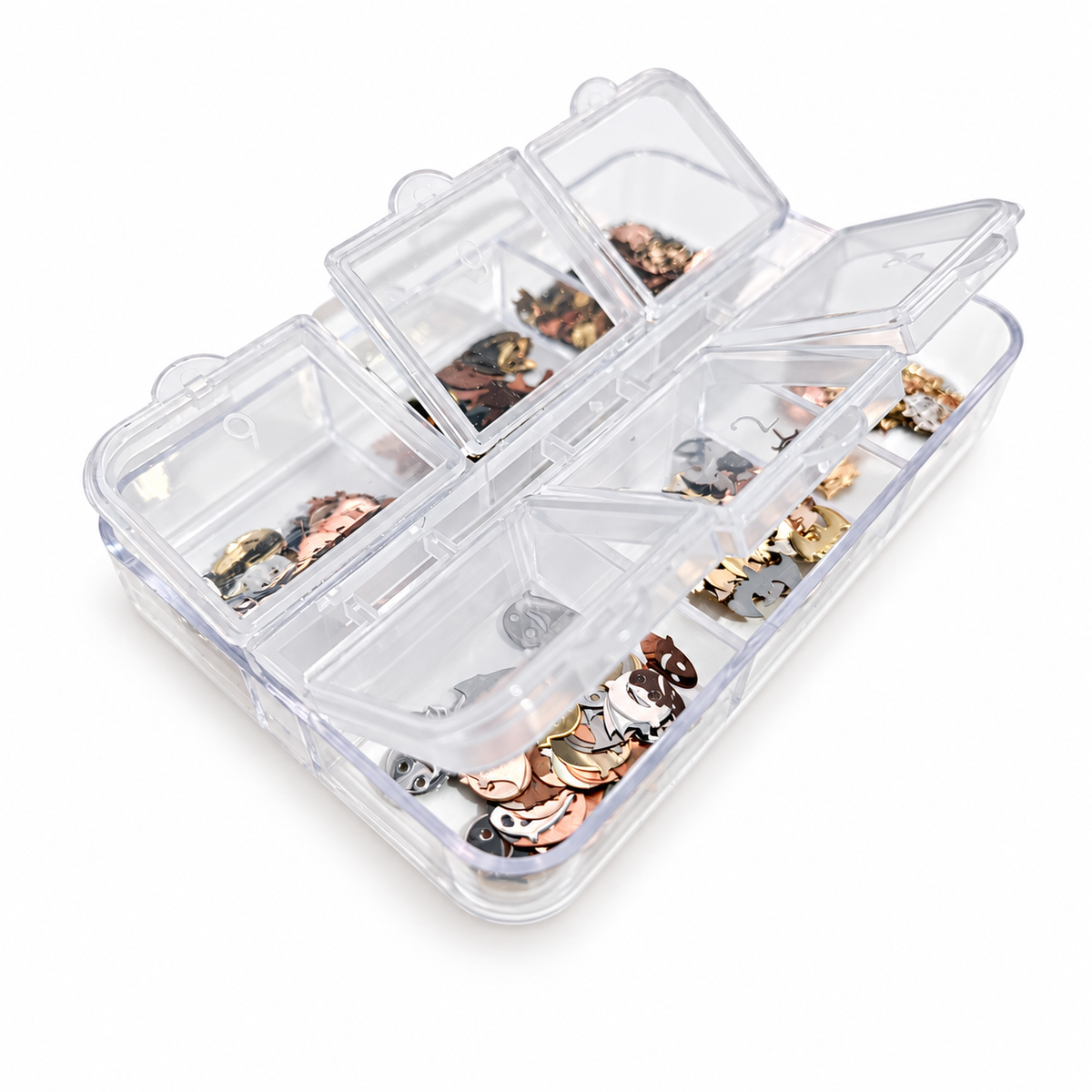 Manicrown Halloween Nail Glitter &amp; Sequin Set — 6 Compartments