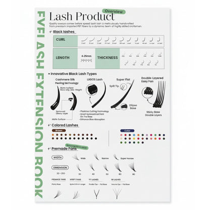 LII LASH Super-Narrow 6D/5D Premade Fans (16 lines)