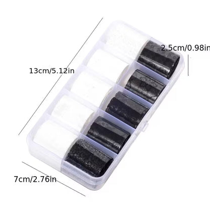 Lace Nail Transfer Foil Set — Black &amp; White, 10 Rolls