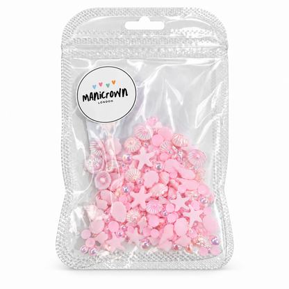 Manicrown Mini Resin Starfish &amp; Shell Nail Art Decorations — 200pcs