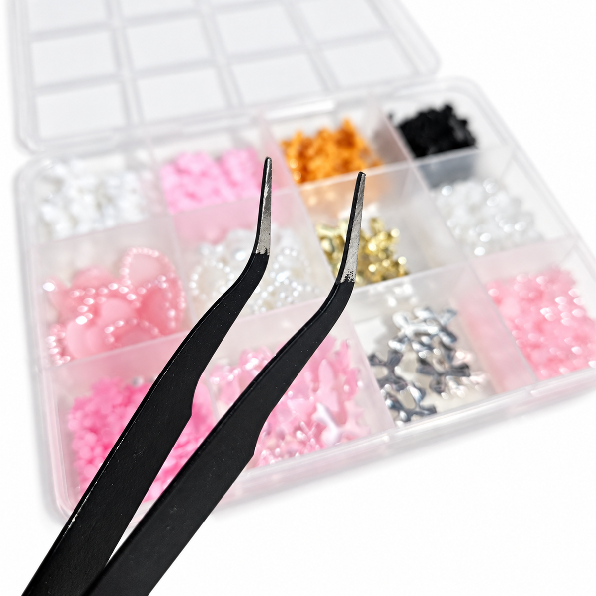 Manicrown Mixed Rhinestone Nail Art Decoration Set — 12 Compartments