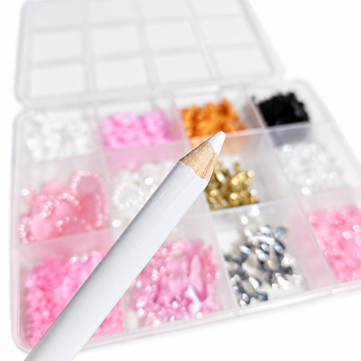 Manicrown Mixed Rhinestone Nail Art Decoration Set — 12 Compartments