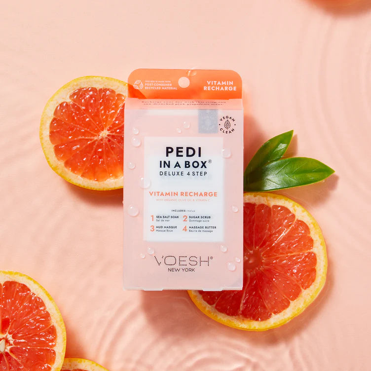 Bộ sản phẩm chăm sóc chân Voesh Pedi in a Box Deluxe 4 bước - Bổ sung Vitamin. 