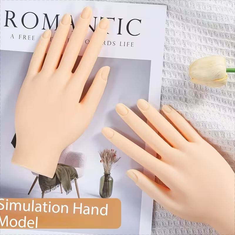 Realistic Silicone Nail Practice Hand