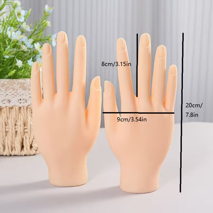 Realistic Silicone Nail Practice Hand