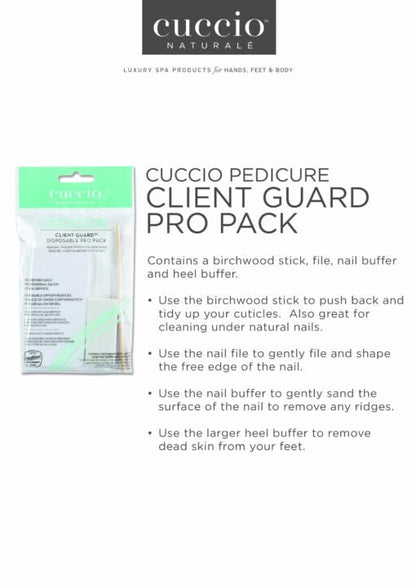 Cuccio Pro – Pedicure Client Guard Disposable Pack - EMOI SUPPLY