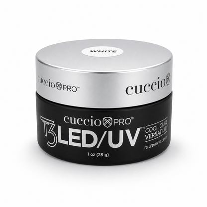 Cuccio T3 LED/UV Self Leveling Versatility Gel 1oz (28g) - White - Emoi Supply