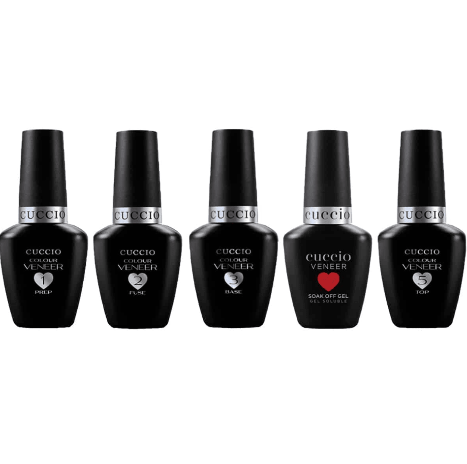 Cuccio Veneer Gel System – Prep, Bond, Base &amp; Top - Emoi Supply