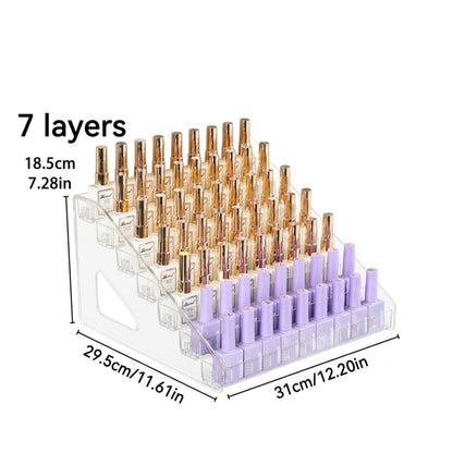 Empty Acrylic Nail Polish Display Rack (7 Layers) - Emoi Supply
