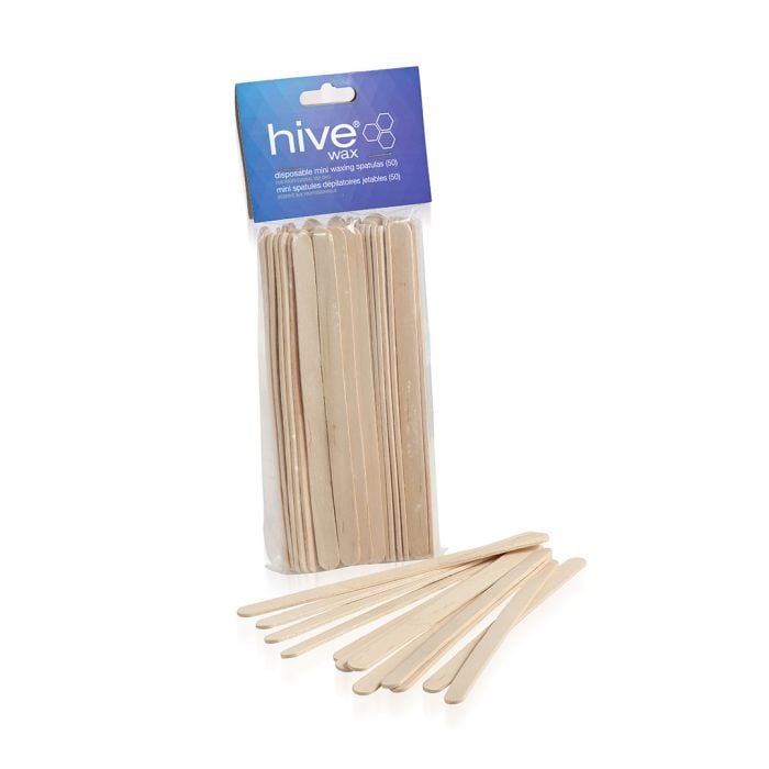 Hive Disposable Mini Wooden Spatulas (50) – 15cm x 1cm - EMOI SUPPLY