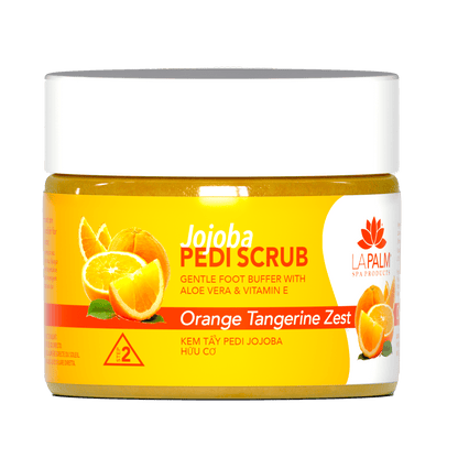 Jojoba Pedi Scrub Orange Tangerine Zest by La Palm - EMOI SUPPLY