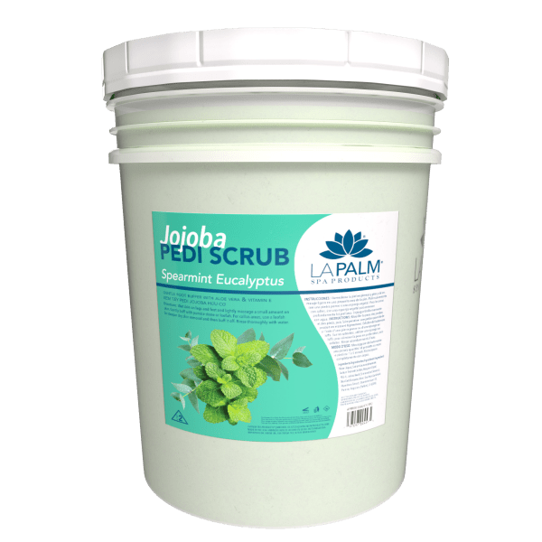 Jojoba Pedi Scrub Spearmint Eucalyptus by La Palm - EMOI SUPPLY
