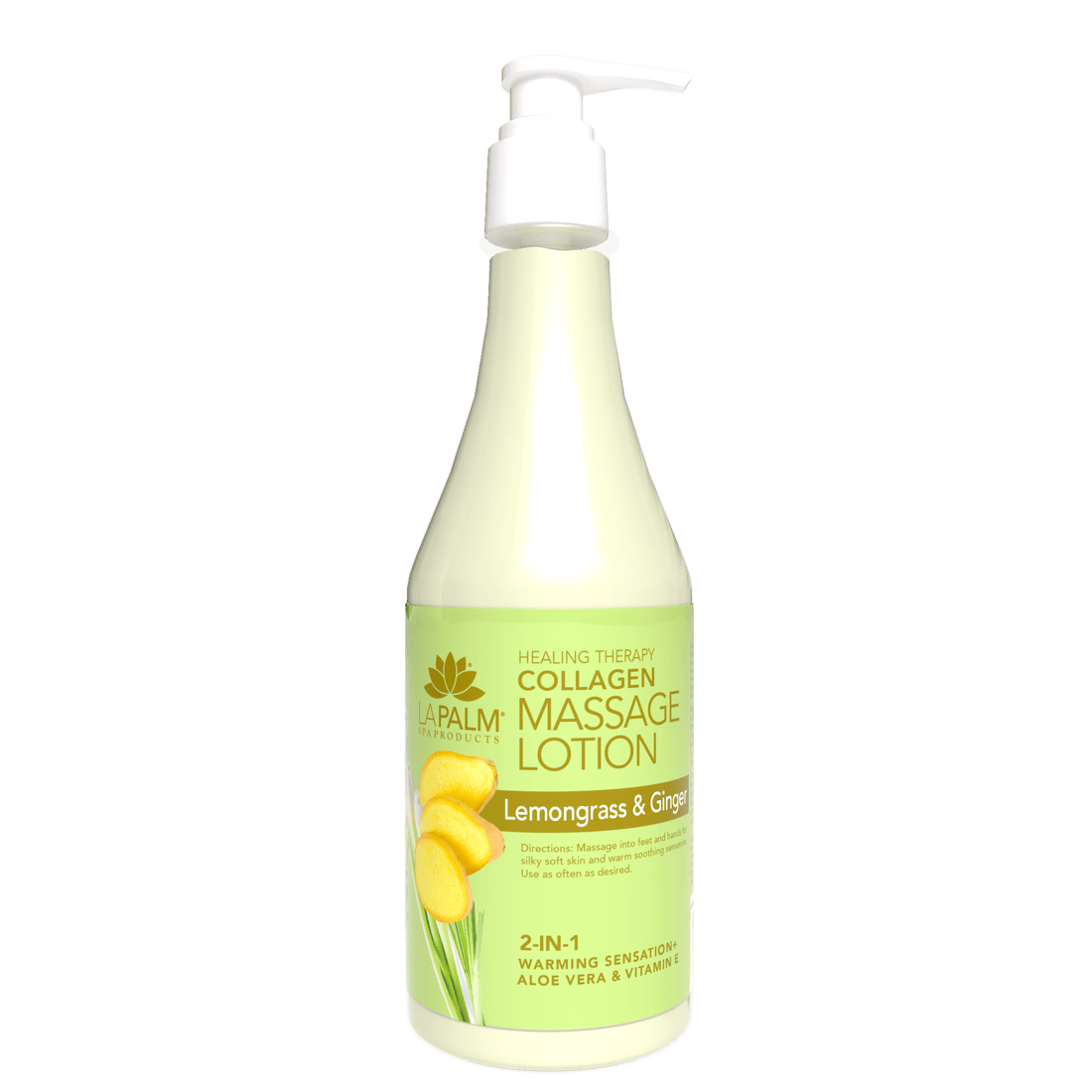La Palm Healing Therapy Massage Lotion – Lemongrass &amp; Ginger - EMOI SUPPLY