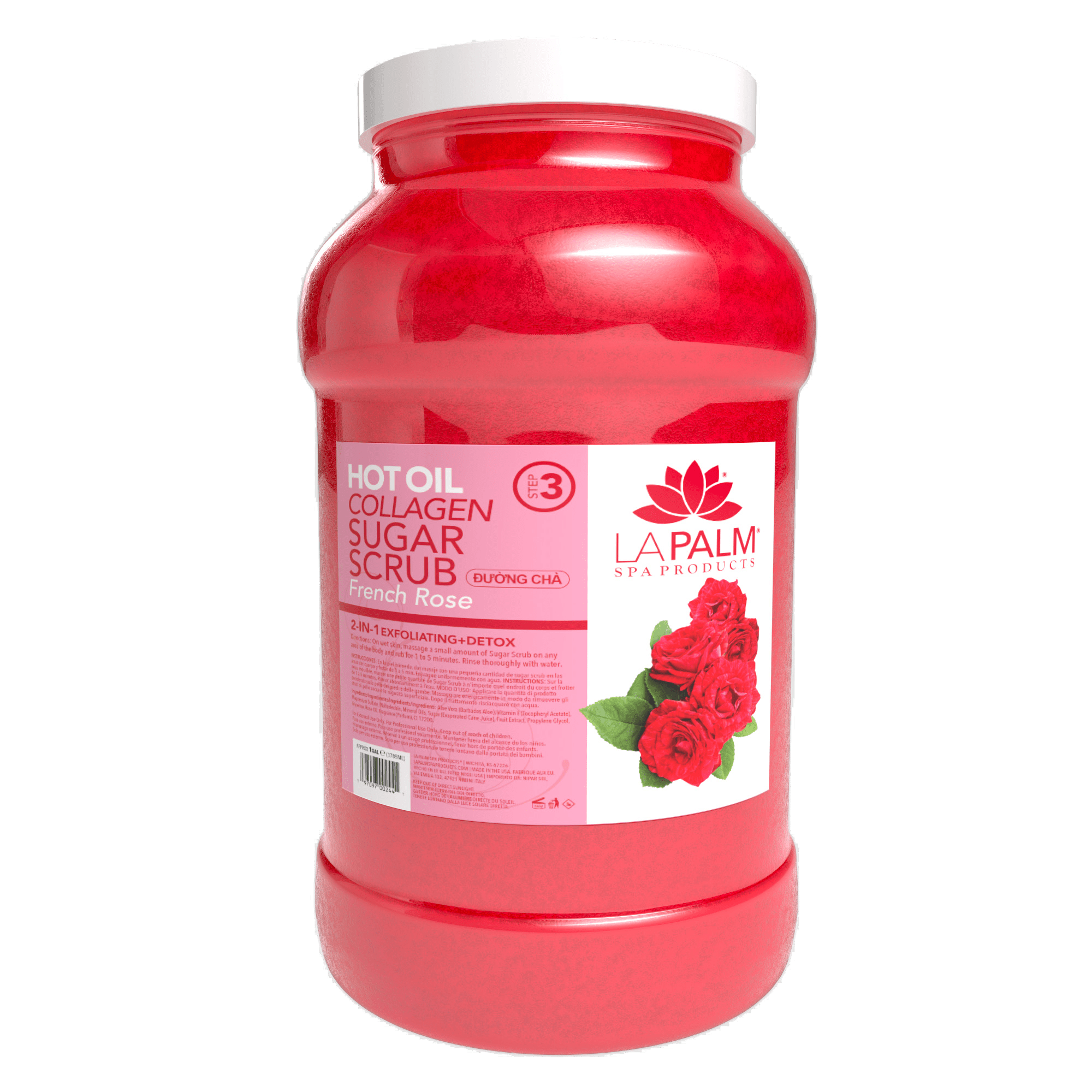 La Palm Hot Oil Sugar Scrub – French Rose - EMOI SUPPLY