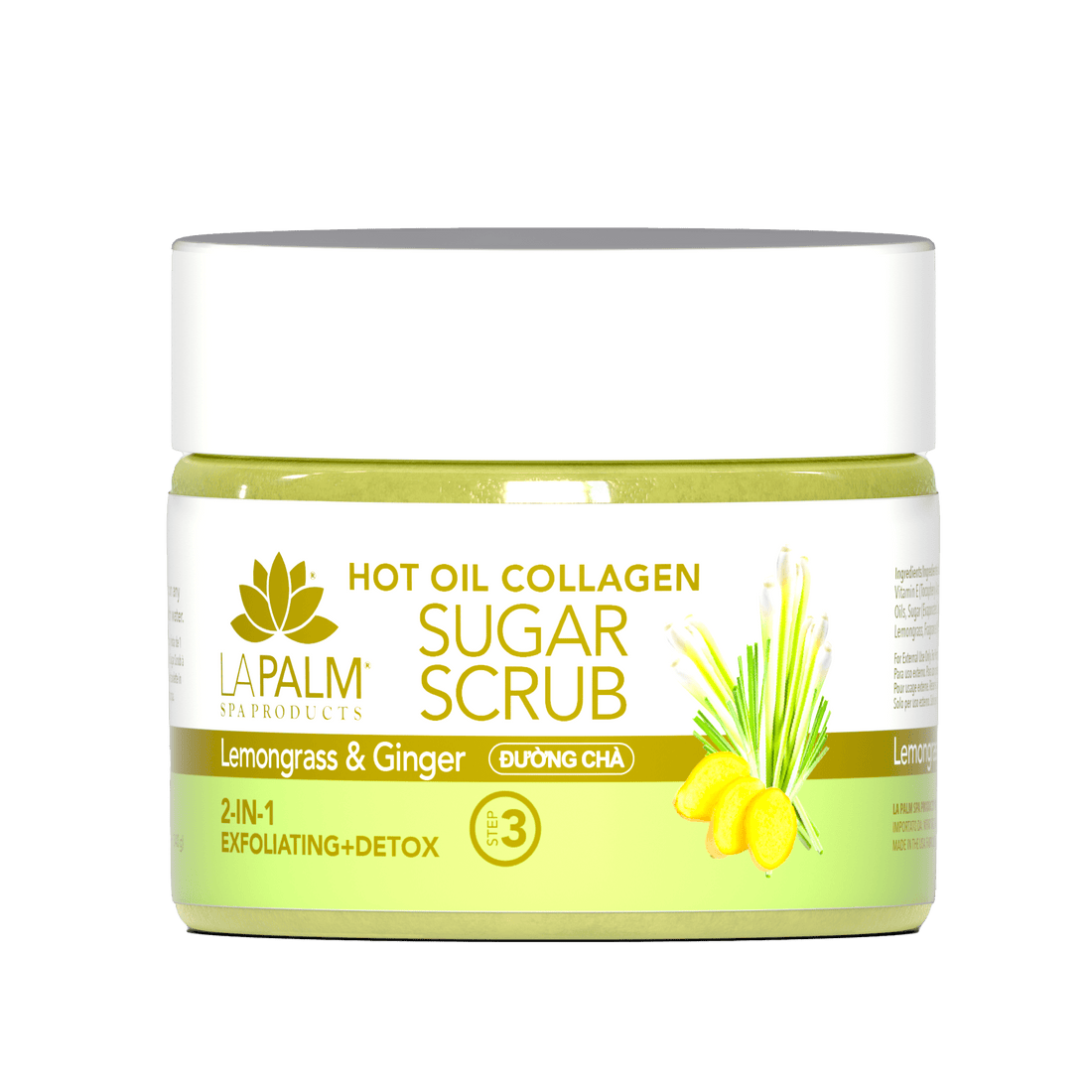 La Palm Hot Oil Sugar Scrub – Lemongrass & Ginger - EMOI SUPPLY