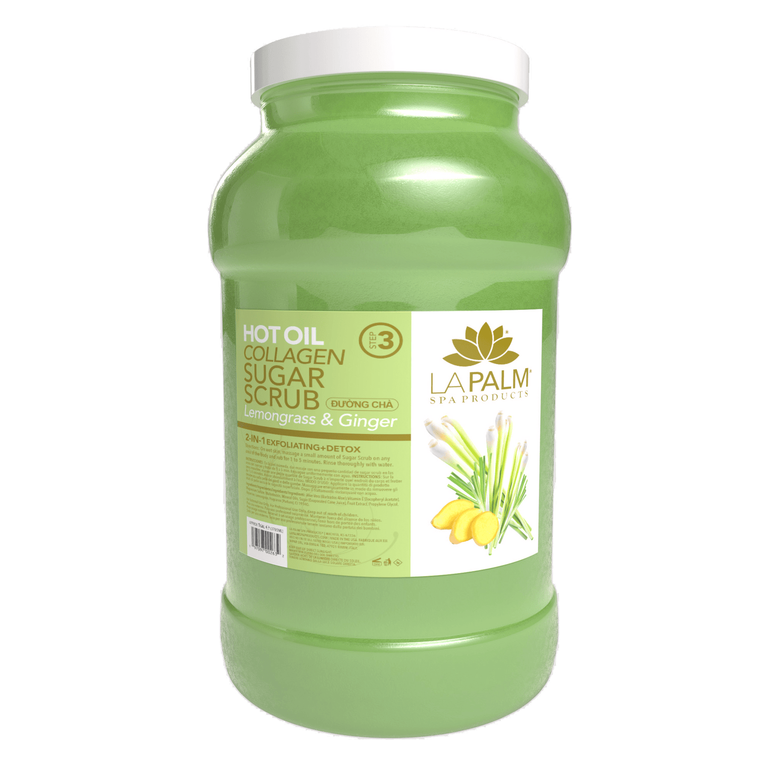 La Palm Hot Oil Sugar Scrub – Lemongrass &amp; Ginger - EMOI SUPPLY