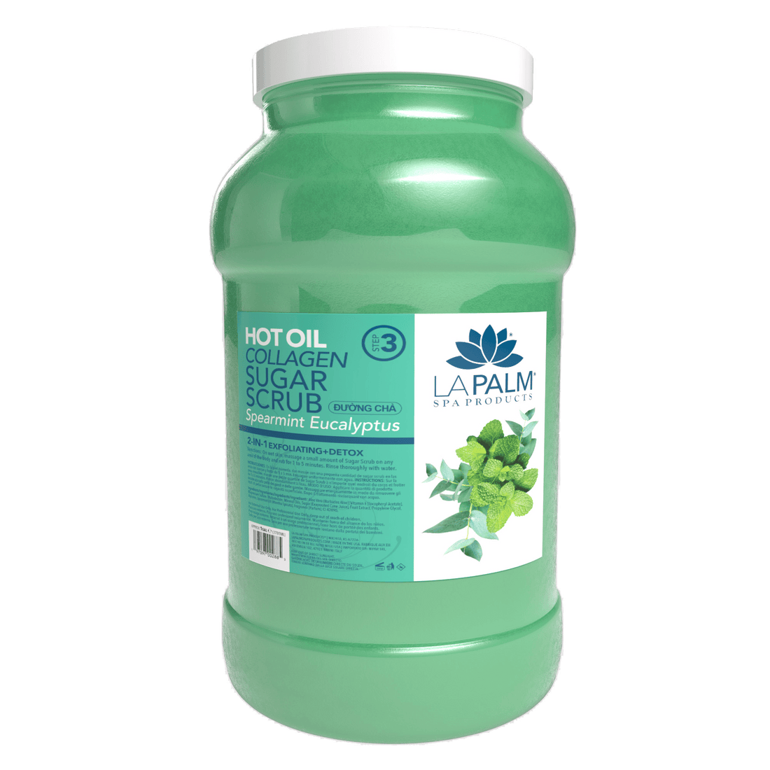 La Palm Hot Oil Sugar Scrub – Spearmint Eucalyptus - EMOI SUPPLY