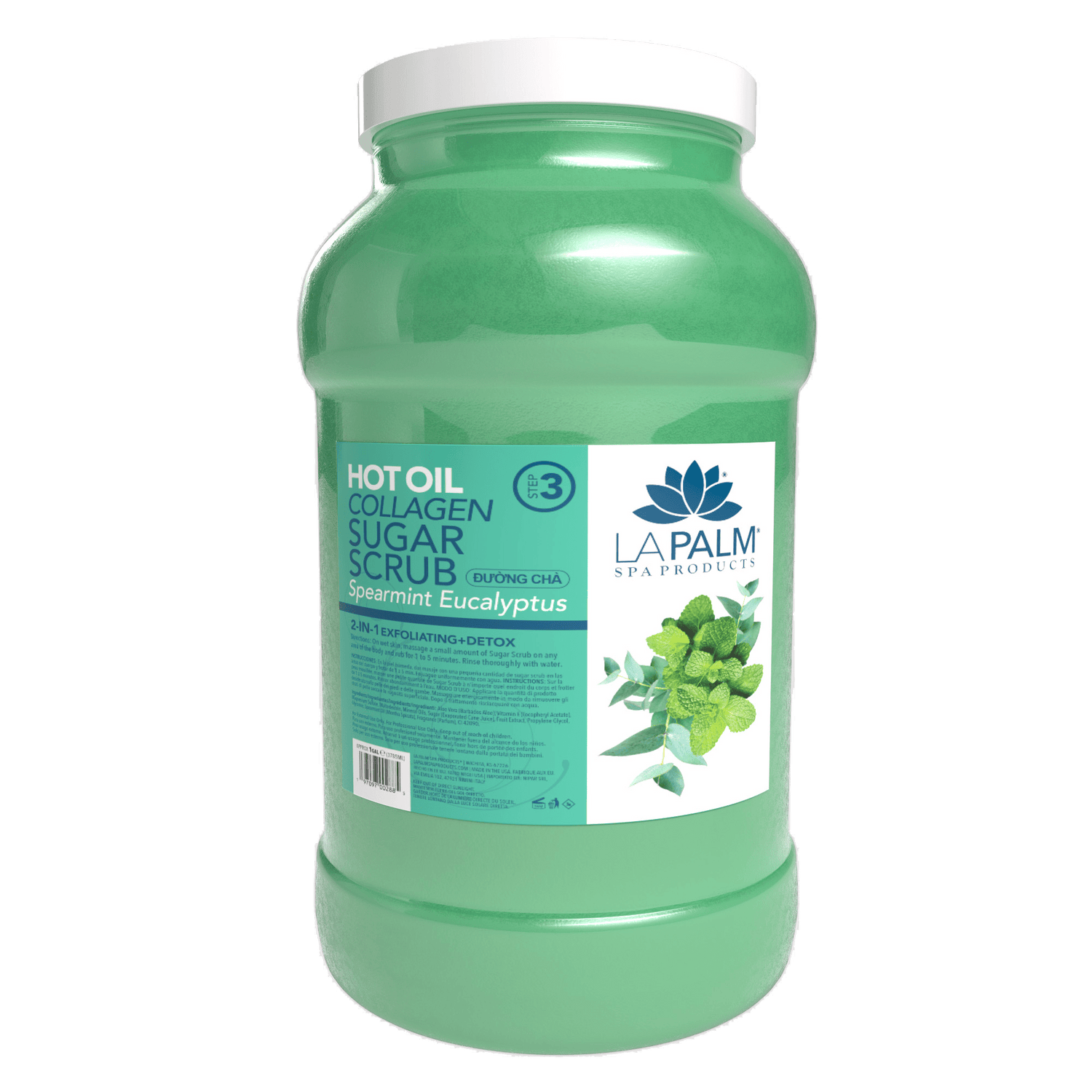 La Palm Hot Oil Sugar Scrub – Spearmint Eucalyptus - EMOI SUPPLY