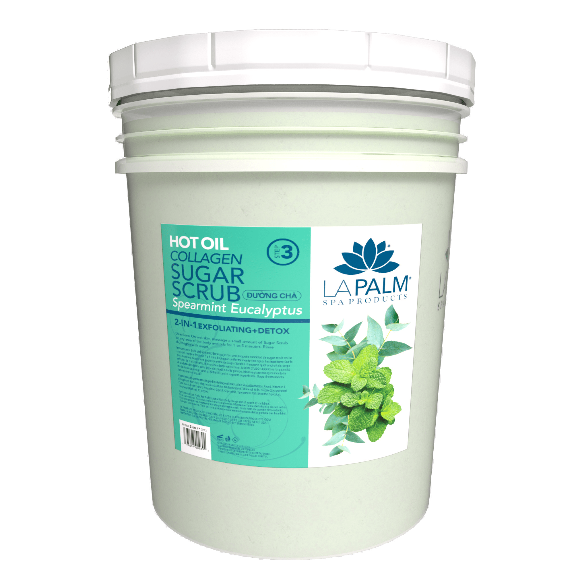La Palm Hot Oil Sugar Scrub – Spearmint Eucalyptus - EMOI SUPPLY